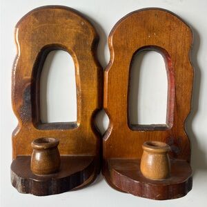 Vintage Wooden Sconce